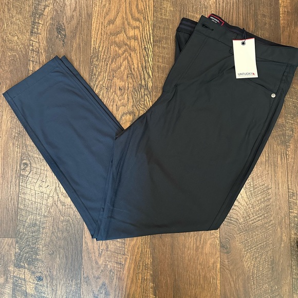 Men's UNTUCKit 5 Pocket Tech Pant in Black Size 36x30 - Picture 5 of 7